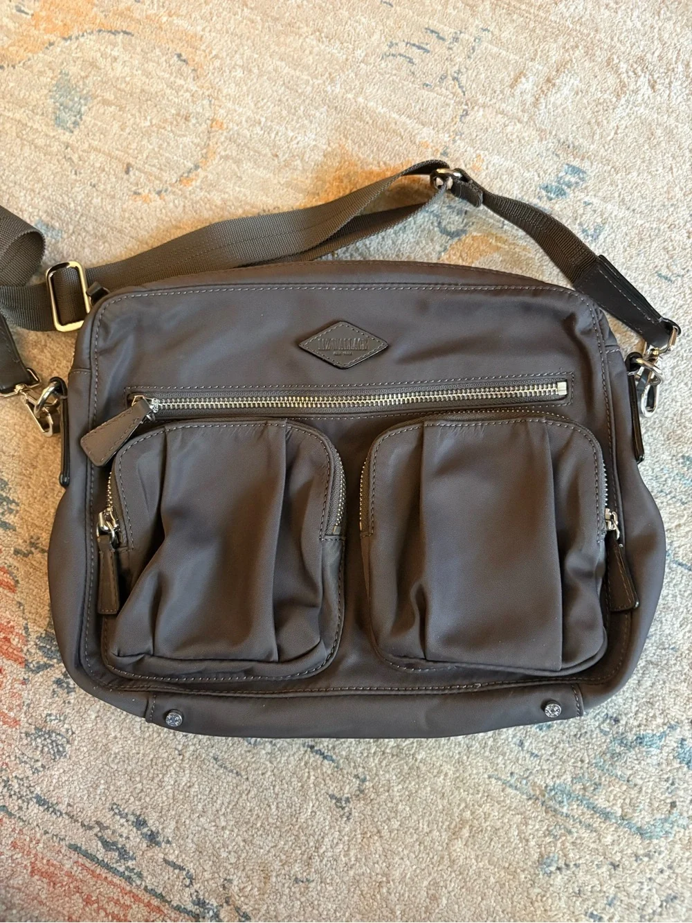 NWOT  MZ Wallace Paige Charcoal / Dark Mink brown-grey neutral.